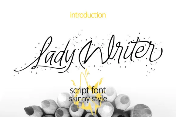 Lady Writer Skinny Font Lady Writer Skinny Font Poster 1
