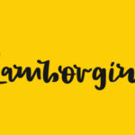 Lamborgini Font Poster 1