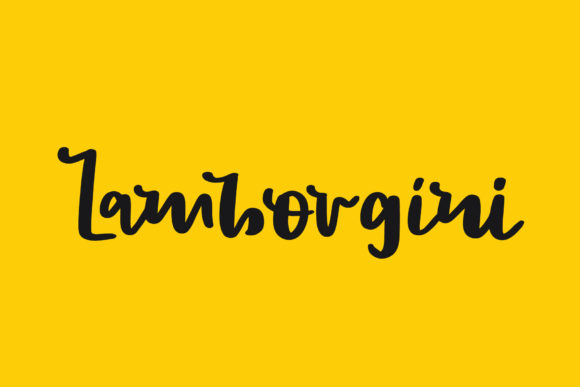 Lamborgini Font Poster 1