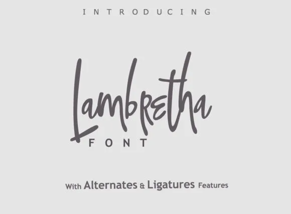 Lambretha Font Lambretha Font Poster 1