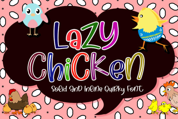 Lazy Chicken Font Poster 1