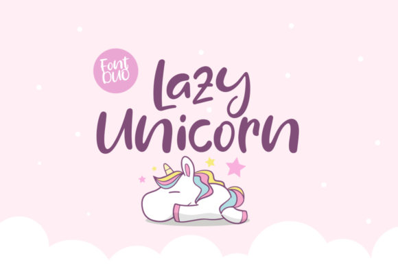 Lazy Unicorn Font Poster 1