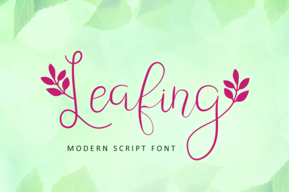Leafing Font Poster 1