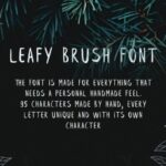 Leafy Font Poster 2
