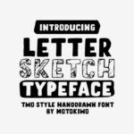 Letter Sketch Font Poster 1