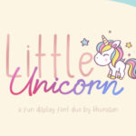 Little Unicorn Font Poster 1