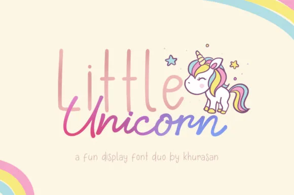 Little Unicorn Font Little Unicorn Font Poster 1