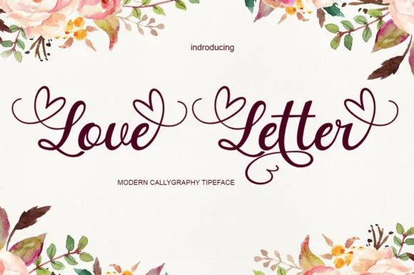 Love Letter Font Love Letter Font Poster 1