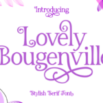 Lovely Bougenville Font Poster 1
