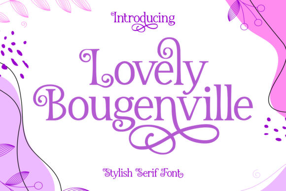 Lovely Bougenville Font Poster 1