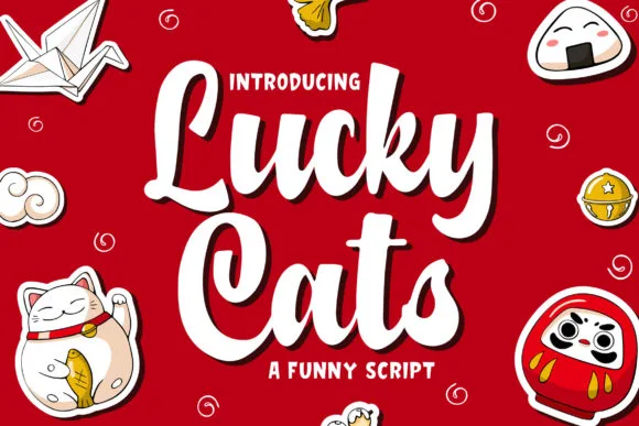 Lucky Cats Font Lucky Cats Font Poster 1