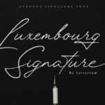 Luxembourg Signature Font Poster 1