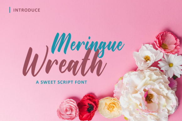 Maringue Wreath Font Poster 1