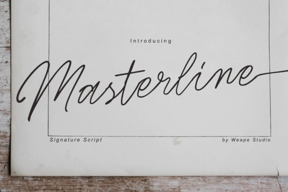 Masterline Font Poster 1