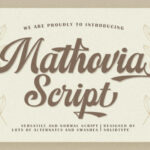 Mathovia Script Font Poster 1