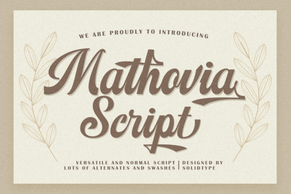 Mathovia Script Font Poster 1
