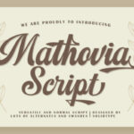 Mathovia Script Font Poster 7