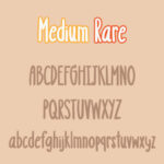 Medium Rare Font Poster 3