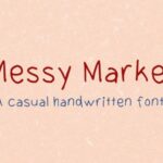Messy Marker Font Poster 1