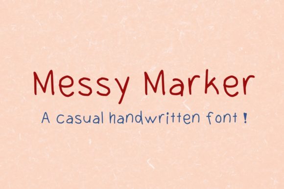 Messy Marker Font Poster 1