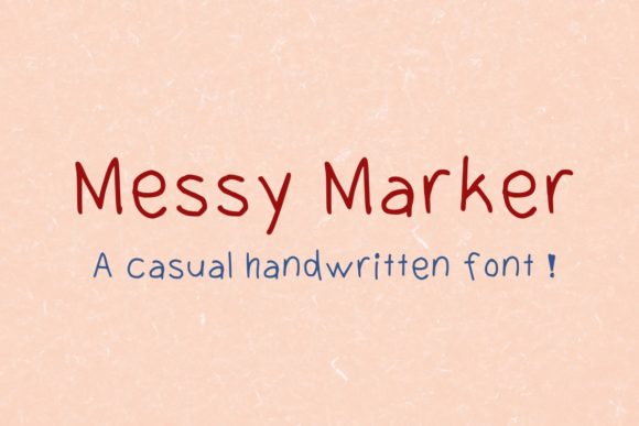 Messy Marker Font