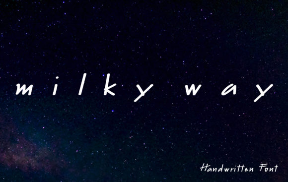 Milky Way Font Poster 1