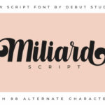 Milliard Script Font Poster 1