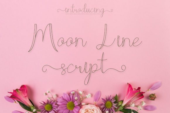 Moon Line Font Poster 1