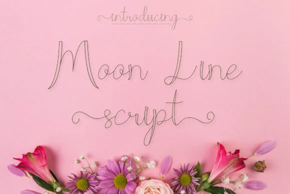 Moon Line Font Moon Line Font Poster 1