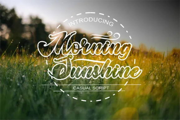 Morning Sunshine Font Morning Sunshine Font Poster 1