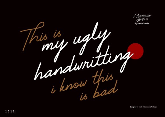 My Ugly Handwritting Font Poster 1