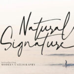 Natural Signature Font Poster 1