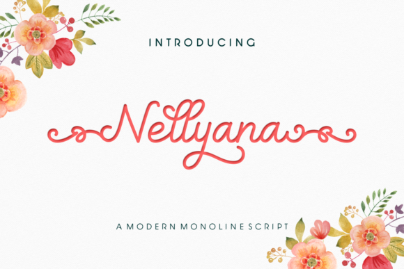 Nellyana Script Font Poster 1