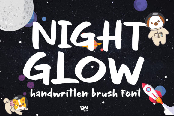 Night Glow Font Poster 1