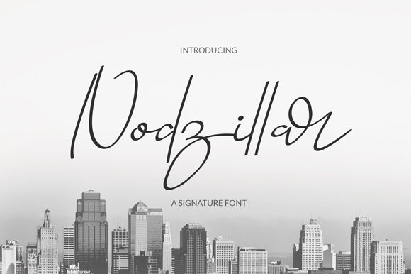 Nodzillar Font Poster 1