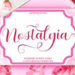 Nostalgia Script Font Poster 1