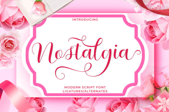 Nostalgia Script Font Poster 1