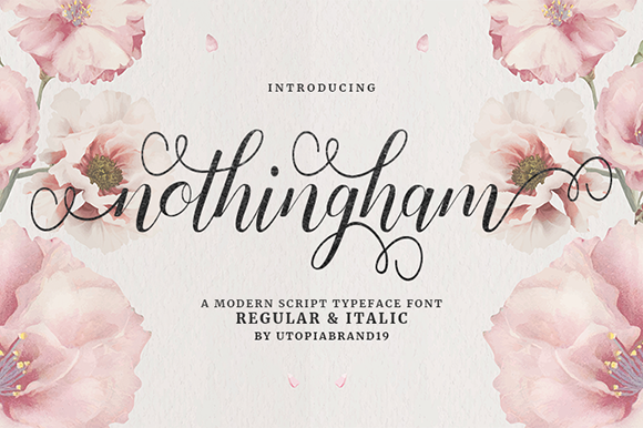 Nothingham Script Font Poster 1