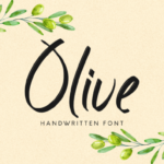 Olive Font Poster 1