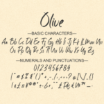 Olive Font Poster 6