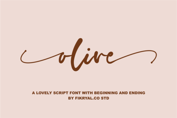 Olive Font Poster 1