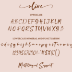 Olive Font Poster 14