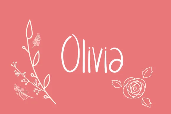 Olivia Font Olivia Font Poster 1