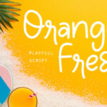 Orange Fresh Font Poster 1