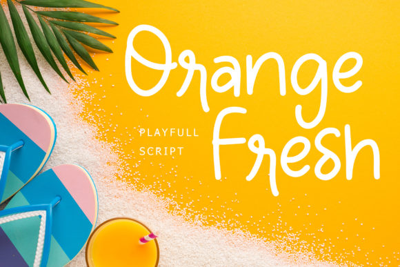 Orange Fresh Font Poster 1
