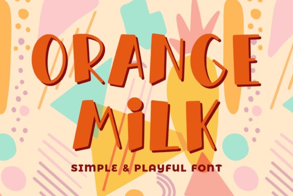 Orange Milk Font Poster 1