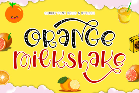 Orange Milkshake Font Poster 1