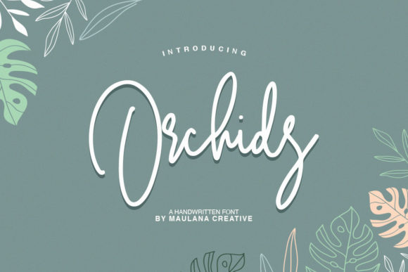 Orchids Font Poster 1