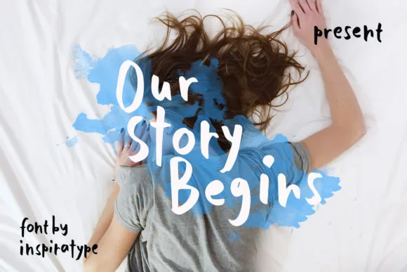 Our Story Begins Font Our Story Begins Font Poster 1