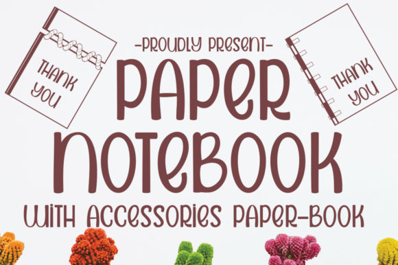 Paper Notebook Font Poster 1
